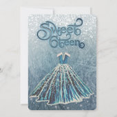 Invitation Dusty bleu neige hiver merveilleux doux 16 (Dos)