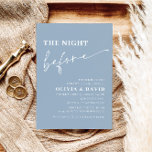 Invitation Dusty Bleu nuit avant le dîner de répétition Invit<br><div class="desc">Le "Minimalist Dusty Blue The Night Before Rehearsal Dinner Invitation" incarne une élégance sobre, offrant une option raffinée pour votre célébration pré-mariage. Avec sa douce teinte bleue poussiéreuse, cette invitation évoque un sentiment de tranquillité et de sophistication. Fidèle aux principes de design minimaliste, il présente des lignes épurées, une typographie...</div>