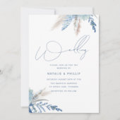 Invitation Dusty Bleu tendance Moderne Toutes les saisons Mar (Devant)