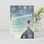 Invitation Dusty bleu Winter merveilleland robe de parties sc (Debout devant)