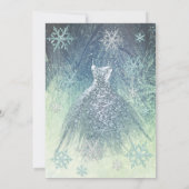 Invitation Dusty bleu Winter merveilleland robe de parties sc (Dos)
