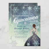 Invitation Dusty bleu Winter merveilleland robe de parties sc (Devant / Derrière)