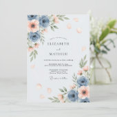 Invitation Dusty Blue Airy Spring Wedding (Debout devant)