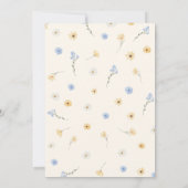 Invitation Dusty Blue and Yellow Wildflower Garden Wedding (Dos)