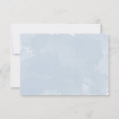 Invitation Dusty Blue aquarelle détails du mariage insérer (Dos)
