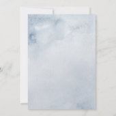 Invitation Dusty Blue Ardoise Floral Botanique Chic Mariage (Dos)