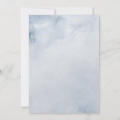 Invitation Dusty Blue Ardoise Floral Botanique Chic Mariage (Dos)