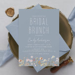 Invitation Dusty Blue Boho Fleur sauvage Bridal Brunch Douche<br><div class="desc">Le Fleur sauvage minimaliste Boho Elégant et moderne Script Bridal Brunch - Fête des mariées pour Automne (Automne),  Hiver,  Printemps ou Été Invitations - comprend une belle et élégante typographie de script pour la célébration spéciale Mariée d'être pré - Mariage.</div>