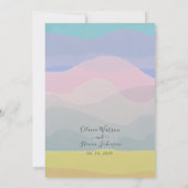 Invitation Dusty Blue Boho Mountain Mariage (Dos)