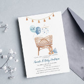 Invitation Dusty Blue Boho Nursery Boho Baby shower