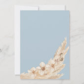 Invitation Dusty Blue Boho Teddy Bear Baby shower (Dos)