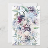 Invitation Dusty Blue Botanical Florals Bridesmaids Déjeuner (Dos)