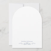 Invitation Dusty Blue Botanical Garden Romantic Wedding Arch (Dos)