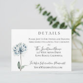 Invitation Dusty Blue Botanical Mariage Details (Debout devant)