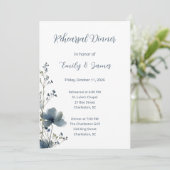 Invitation Dusty Blue Botanical Wedding (Debout devant)