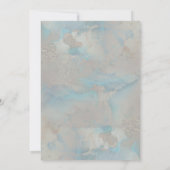 Invitation Dusty Blue Bourgogne Blush Floral 50e anniversaire (Dos)