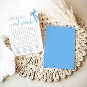 Invitation Dusty Blue Bow Fête des mariées Mot de recherche