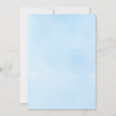 Invitation Dusty Blue Bow Petit Baby shower Fleur sauvage (Dos)