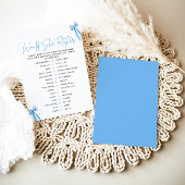 Invitation Dusty Blue Bow Voudrait Elle Plutôt Fête des marié