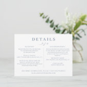 Invitation Dusty Blue Branch Détails sur le Mariage (Debout devant)