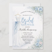 Invitation Dusty Blue Bridesmaid Dress Bridal Shower (Devant)