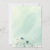 Invitation Dusty Blue Brunch & Bubbly Fête des mariées de ver (Dos)