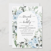 Invitation Dusty Blue Brunch & Bubbly Fête des mariées Invita (Devant)