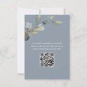 Invitation Dusty Blue Brunch & Bubbly QR Code Eucalyptus (Dos)
