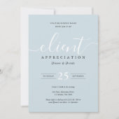 Invitation Dusty Blue Chic Staff Appréciation Event (Devant)