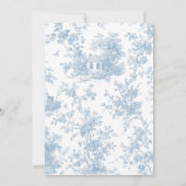Invitation Dusty Blue Chinoiserie French Toile Bridal Shower (Dos)