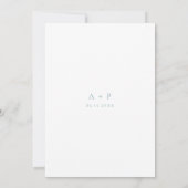 Invitation Dusty Blue Classic Minimal Mariage (Dos)