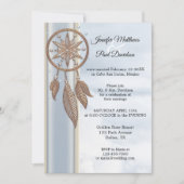 Invitation Dusty Blue Dreamcatcher Réception de mariage uniqu (Devant)