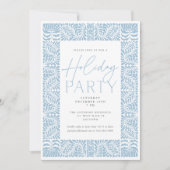 Invitation Dusty Blue Elegant Arts Artisanat Style Fête de Va (Devant)