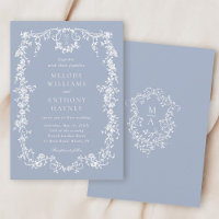Dusty Blue élégant Mariage Floral français