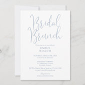 Invitation Dusty Blue élégant Script Bridal Bunch Douche (Devant)