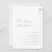 Invitation Dusty Blue Elle Attache La Fête des mariées de la  (Devant)