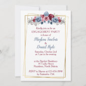 Invitation Dusty Blue et Burgundy (Devant)