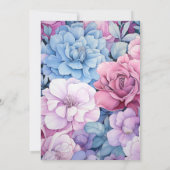 Invitation Dusty Blue et Dusty Rose Floral Mariage (Dos)