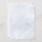 Invitation Dusty Blue et Fête des mariées de bleuets dorés (Dos)