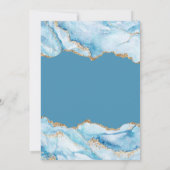 Invitation Dusty Blue et Gold Agate (Dos)