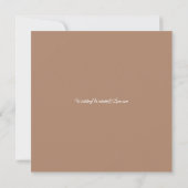 Invitation Dusty Blue et Mocha Brown Mountains Mariage (Dos)