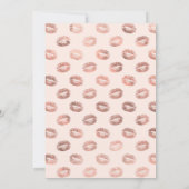 Invitation Dusty Blue et Rose Gold Fleurs Mariage Shower (Dos)