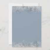 Invitation Dusty Blue et Silver Floral Engagement Party (Dos)