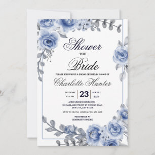 Invitation Dusty Blue Eucalyptus Fête des mariées Succulente 