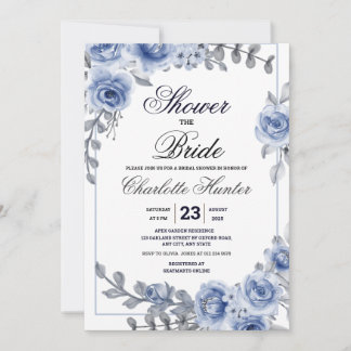 Invitation Dusty Blue Eucalyptus Fête des mariées Succulente 