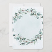 Invitation Dusty Blue Eucalyptus Fête des mariées verdoyante (Dos)