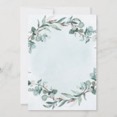 Invitation Dusty Blue Eucalyptus Green Party (Dos)