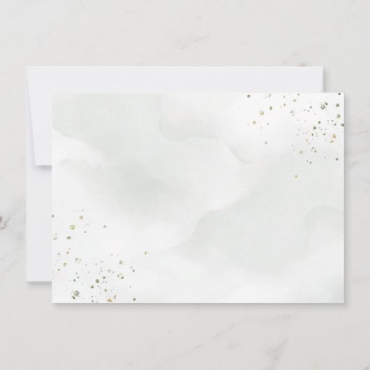 Invitation Dusty Blue Eucalyptus Réception de mariage botaniq (Dos)