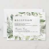 Invitation Dusty Blue Eucalyptus Réception de mariage botaniq (Devant)