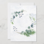 Invitation Dusty Blue Eucalyptus Rustic (Dos)
